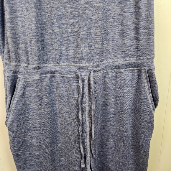 Joe Fresh Activewear Blue One Piece Sleeveless Jumpsuit Joggers Pockets Large - Picture 4 of 8
